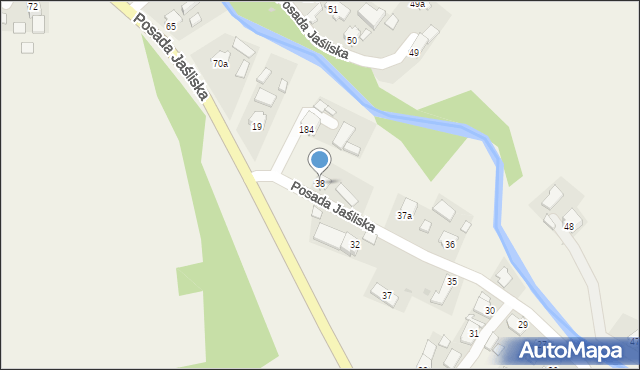 Posada Jaśliska, Posada Jaśliska, 38, mapa Posada Jaśliska