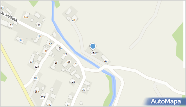 Posada Jaśliska, Posada Jaśliska, 47a, mapa Posada Jaśliska