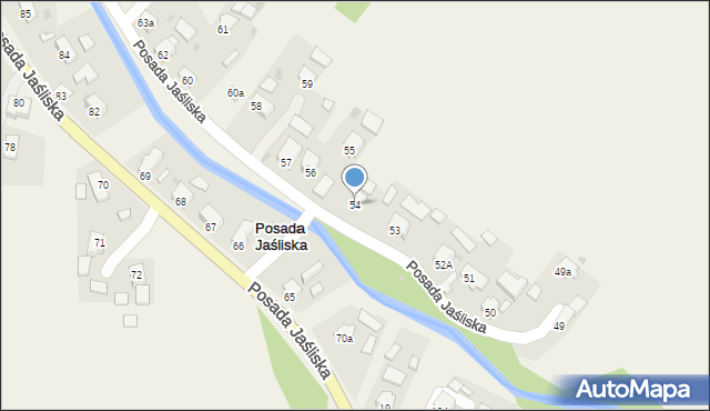 Posada Jaśliska, Posada Jaśliska, 54, mapa Posada Jaśliska