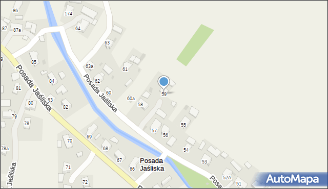 Posada Jaśliska, Posada Jaśliska, 59, mapa Posada Jaśliska
