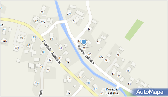 Posada Jaśliska, Posada Jaśliska, 62, mapa Posada Jaśliska
