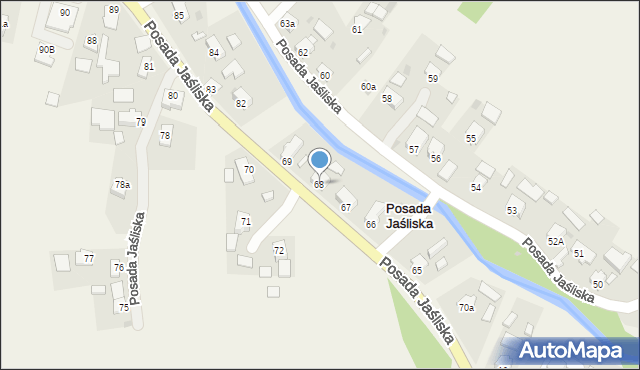 Posada Jaśliska, Posada Jaśliska, 68, mapa Posada Jaśliska
