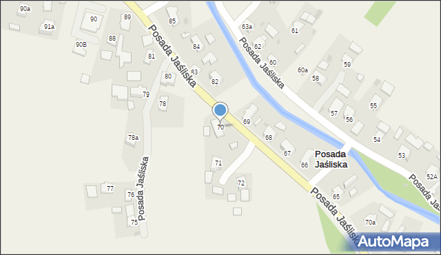Posada Jaśliska, Posada Jaśliska, 70, mapa Posada Jaśliska