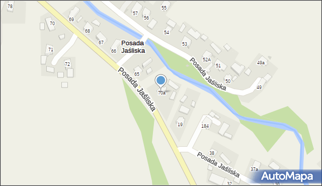 Posada Jaśliska, Posada Jaśliska, 70a, mapa Posada Jaśliska