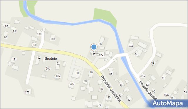Posada Jaśliska, Posada Jaśliska, 87, mapa Posada Jaśliska