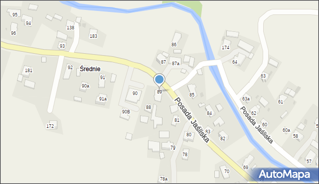 Posada Jaśliska, Posada Jaśliska, 89, mapa Posada Jaśliska