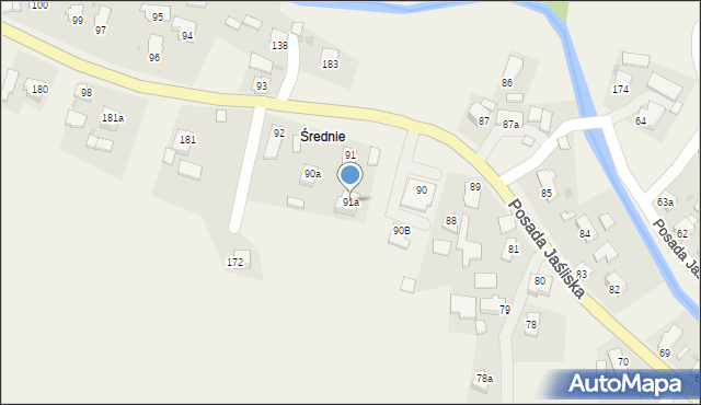 Posada Jaśliska, Posada Jaśliska, 91a, mapa Posada Jaśliska