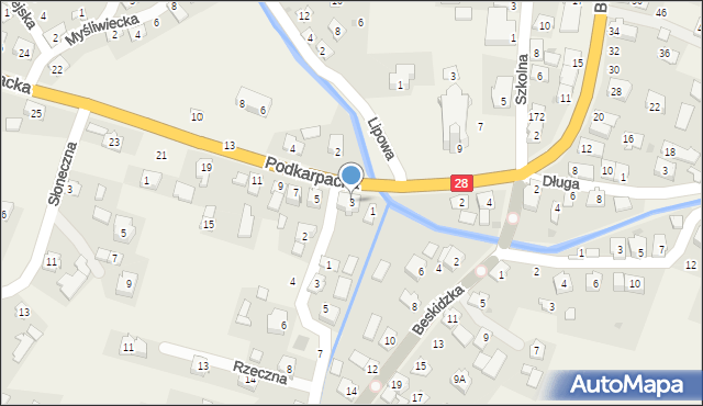 Posada Zarszyńska, Podkarpacka, 3, mapa Posada Zarszyńska