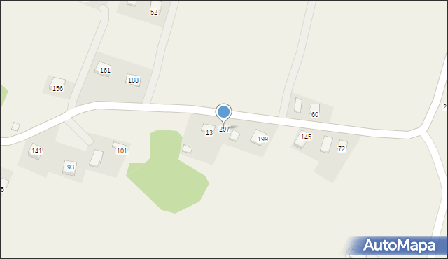 Posadowa Mogilska, Posadowa Mogilska, 207, mapa Posadowa Mogilska