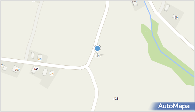 Posadowa Mogilska, Posadowa Mogilska, 220, mapa Posadowa Mogilska