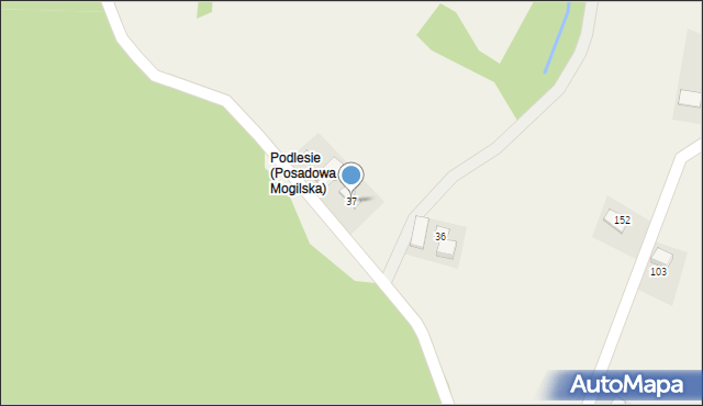 Posadowa Mogilska, Posadowa Mogilska, 37, mapa Posadowa Mogilska