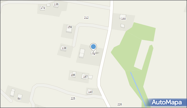 Posadowa Mogilska, Posadowa Mogilska, 74, mapa Posadowa Mogilska