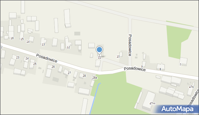 Posadowice, Posadowice, 11, mapa Posadowice