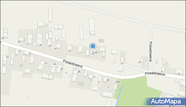 Posadowice, Posadowice, 12, mapa Posadowice
