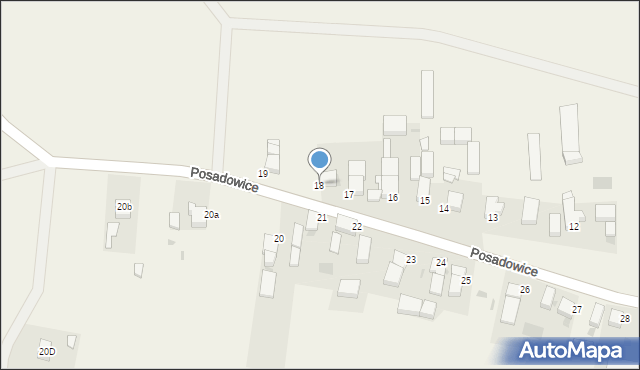 Posadowice, Posadowice, 18, mapa Posadowice