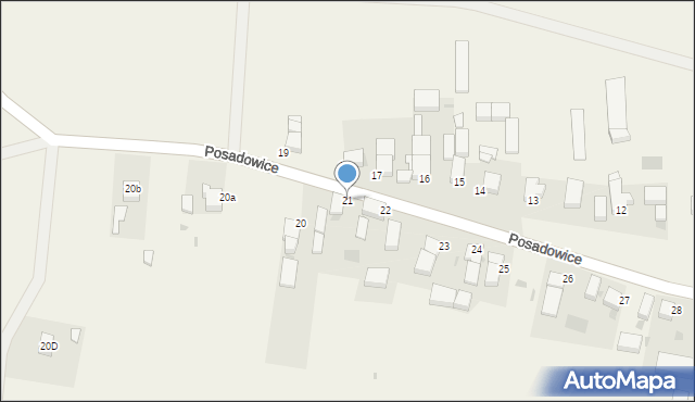 Posadowice, Posadowice, 21, mapa Posadowice