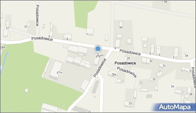 Posadowice, Posadowice, 47b, mapa Posadowice