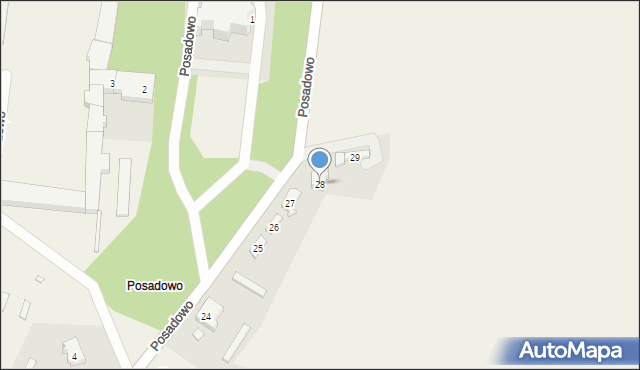 Posadowo, Posadowo, 28, mapa Posadowo