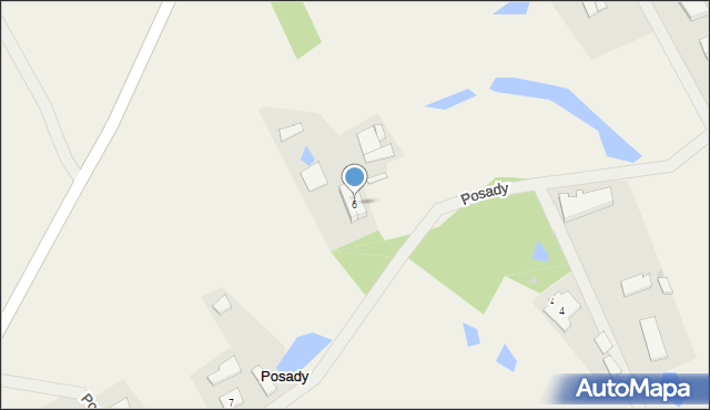 Posady, Posady, 6, mapa Posady