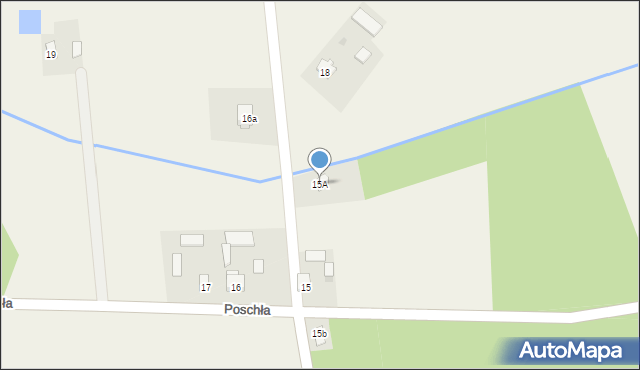 Poschła, Poschła, 15A, mapa Poschła
