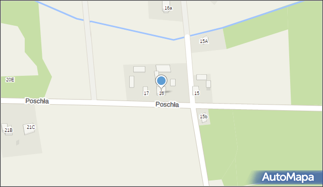Poschła, Poschła, 16, mapa Poschła