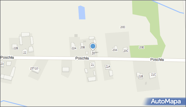 Poschła, Poschła, 20, mapa Poschła