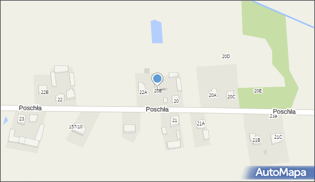 Poschła, Poschła, 20B, mapa Poschła