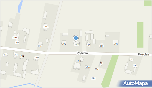 Poschła, Poschła, 30A, mapa Poschła