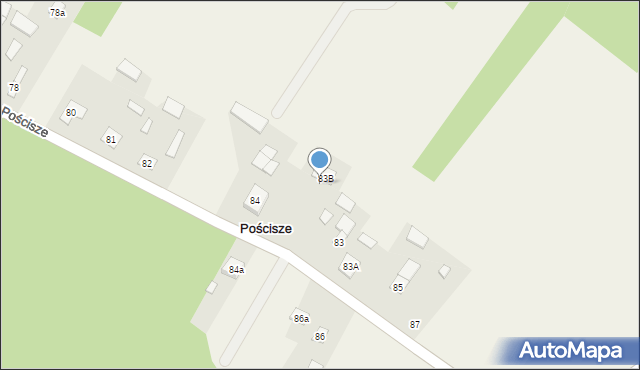 Pościsze, Pościsze, 84B, mapa Pościsze