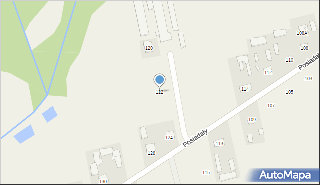 Posiadały, Posiadały, 122, mapa Posiadały
