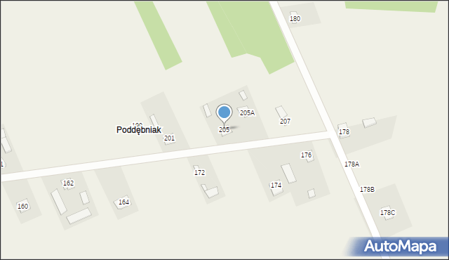 Posiadały, Posiadały, 205, mapa Posiadały