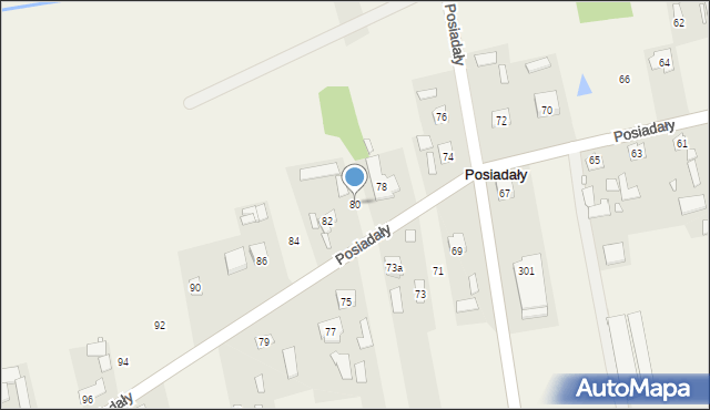 Posiadały, Posiadały, 80, mapa Posiadały