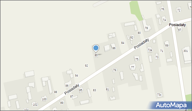 Posiadały, Posiadały, 90, mapa Posiadały