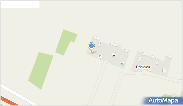 Posiołek, Posiołek, 12, mapa Posiołek