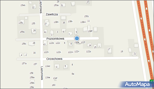 Poskwitów, Poziomkowa, 10, mapa Poskwitów
