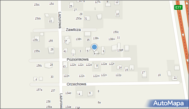 Poskwitów, Poziomkowa, 7, mapa Poskwitów