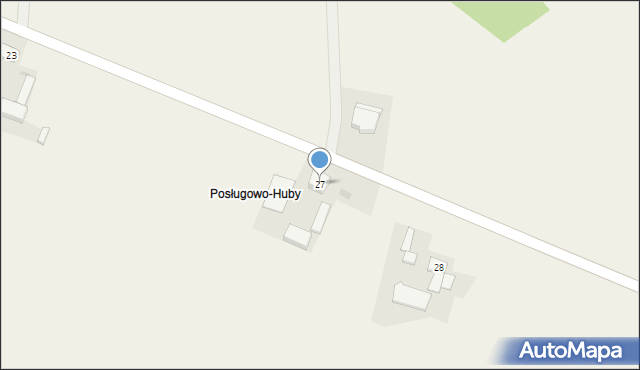 Posługowo, Posługowo, 27, mapa Posługowo