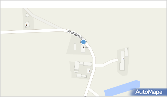 Posługowo, Posługowo, 5, mapa Posługowo