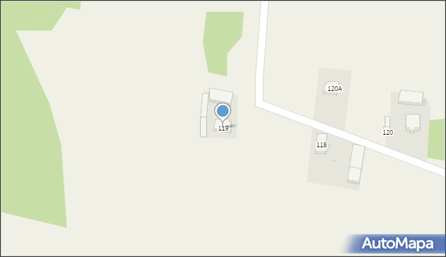 Postękalice, Postękalice, 119, mapa Postękalice