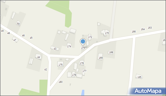 Postękalice, Postękalice, 173, mapa Postękalice