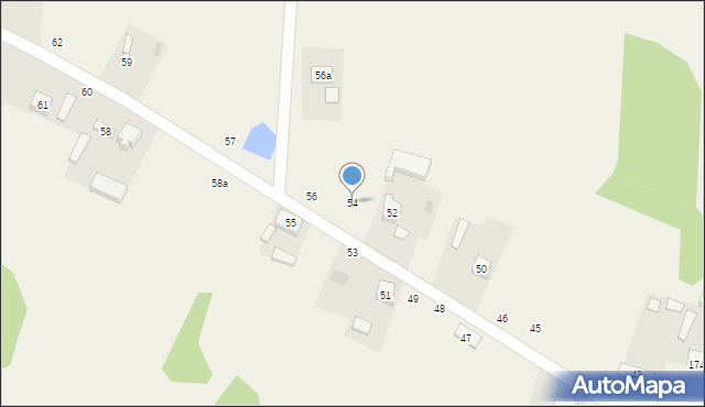 Postękalice, Postękalice, 54, mapa Postękalice