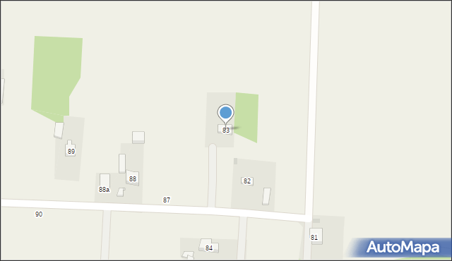 Postękalice, Postękalice, 83, mapa Postękalice