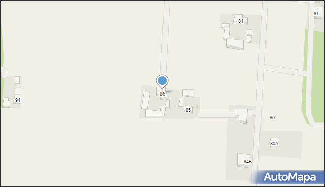 Postękalice, Postękalice, 86, mapa Postękalice