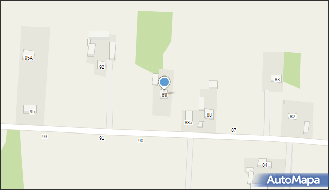 Postękalice, Postękalice, 89, mapa Postękalice