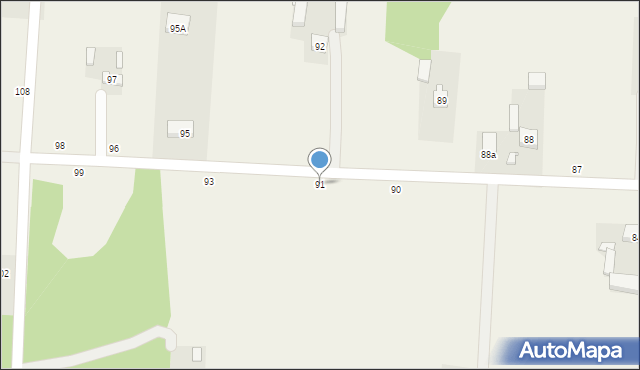 Postękalice, Postękalice, 91, mapa Postękalice