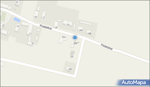 Postolice, Postolice, 20b, mapa Postolice
