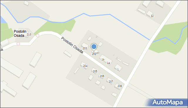 Postolin, Postolin, 202, mapa Postolin