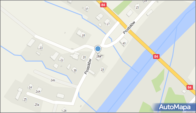 Postołów, Postołów, 18a, mapa Postołów