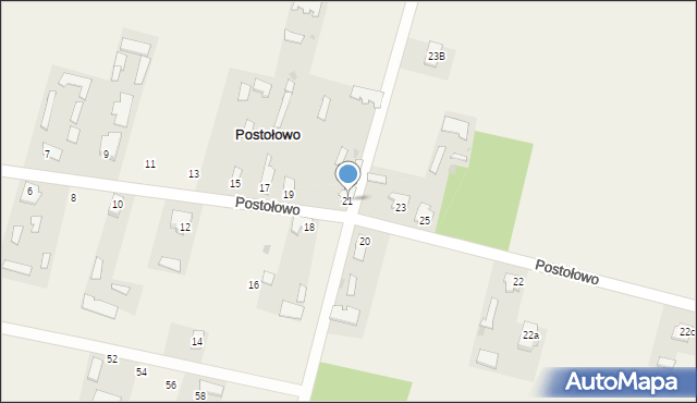 Postołowo, Postołowo, 21, mapa Postołowo