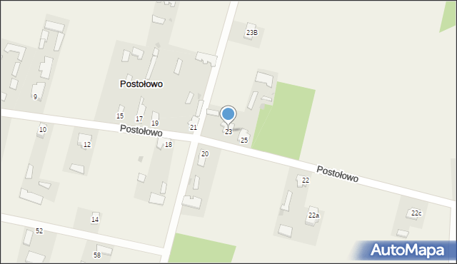 Postołowo, Postołowo, 23, mapa Postołowo